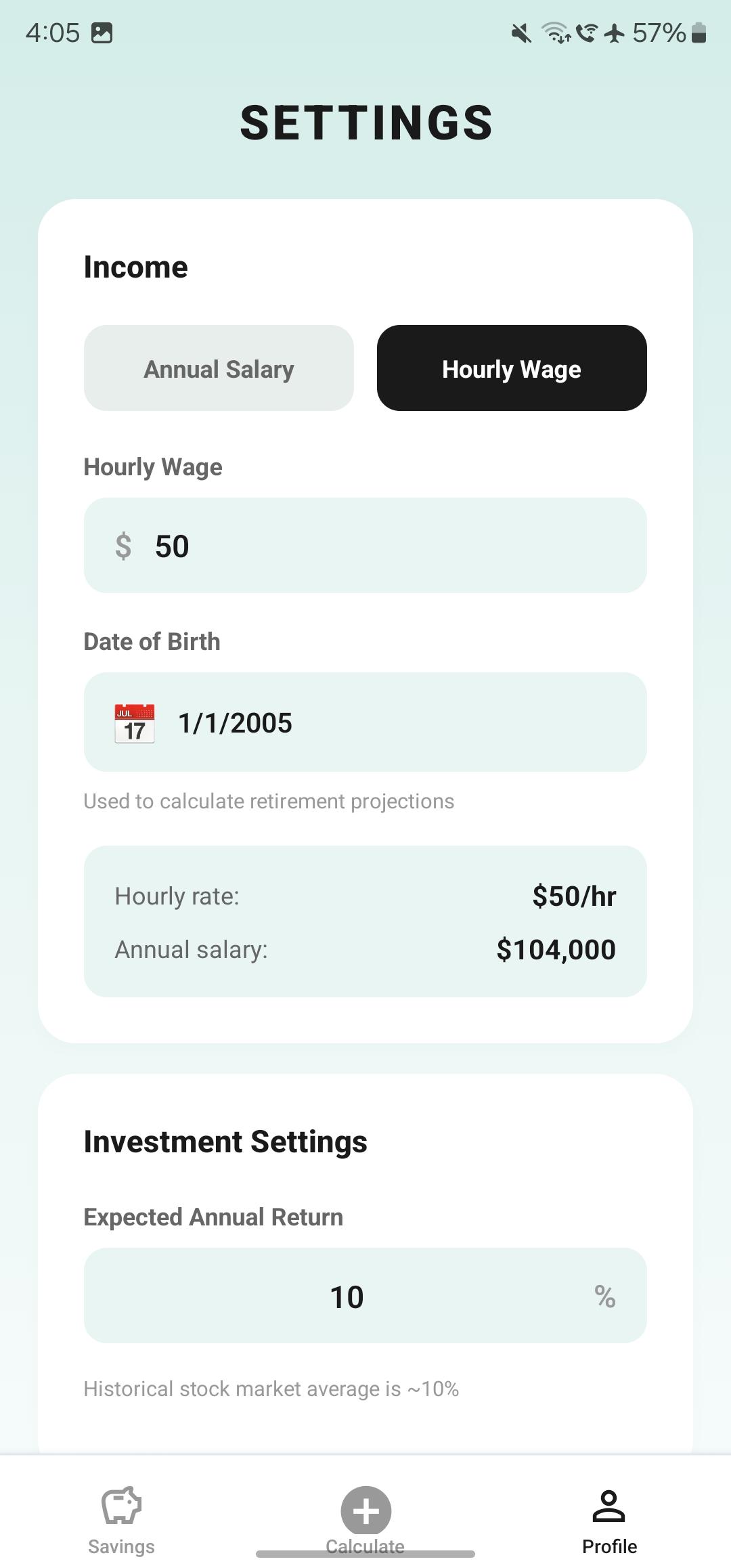 Personalize your profile